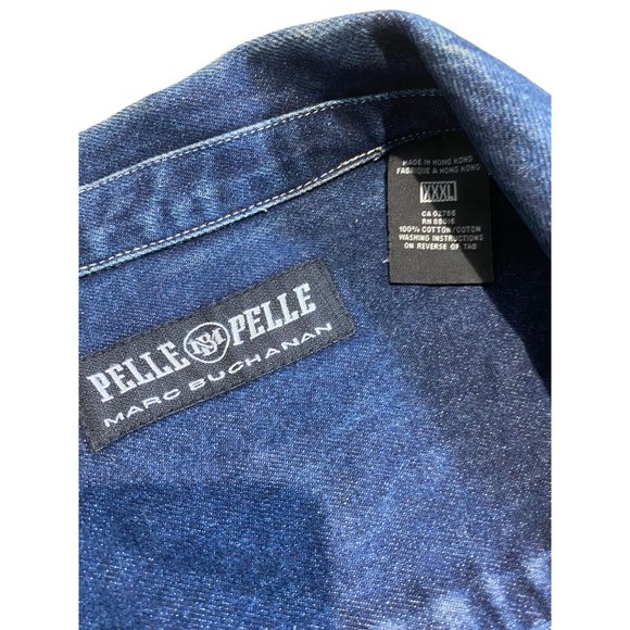 Vintage Pelle Pelle Jean Jacket 90s Y2k Marc Buchanan Coat - Picture 6 of 6